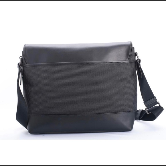 Coach Messenger Black Nylon Leather Bag F38741 - Picture 4 of 6